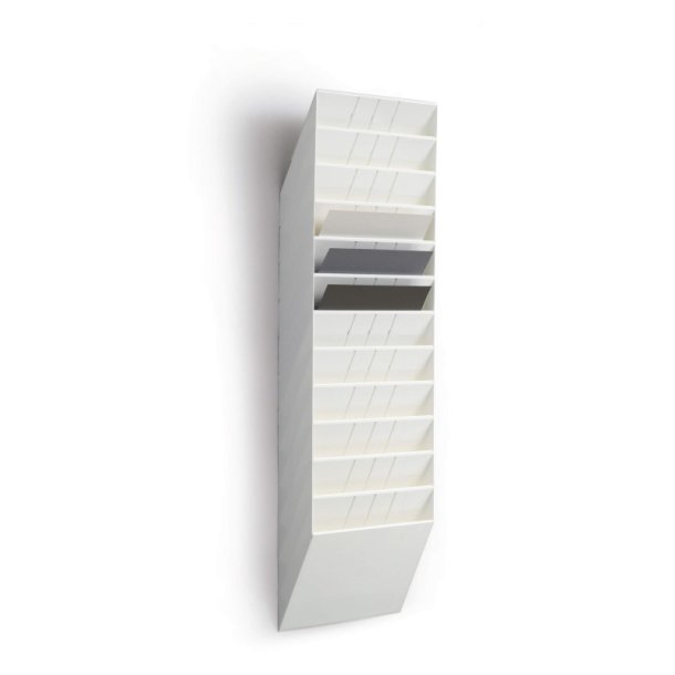 Durable Brochureholder A4 - Flexiboxx 12 liggende hvid