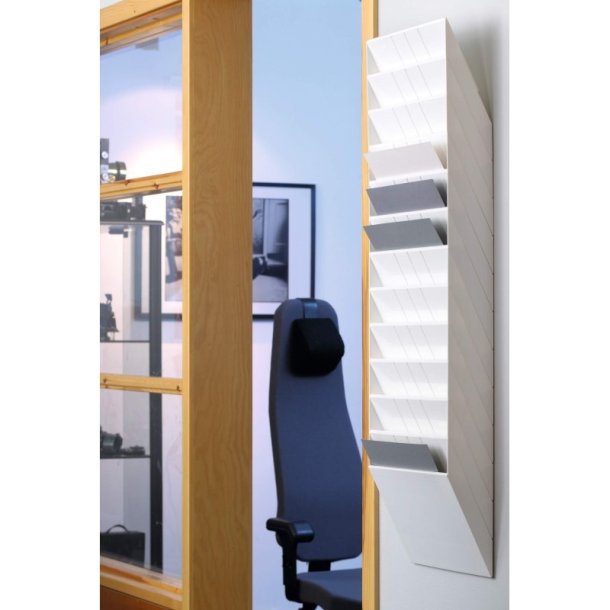 Durable Brochureholder A4 - Flexiboxx 12 liggende hvid