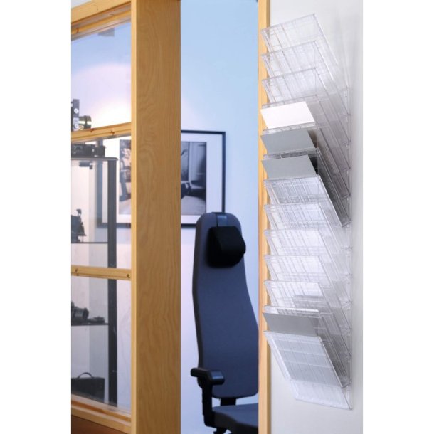 Durable Brochureholder A4 - Flexiboxx 12 liggende transparen