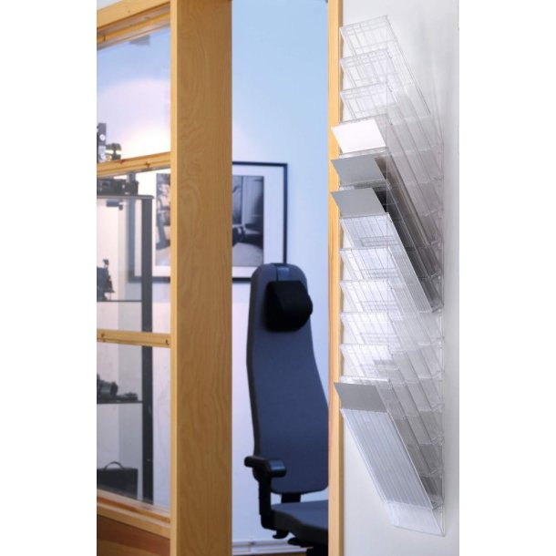 Durable Brochureholder A4 - Flexiboxx 12 stende transparent