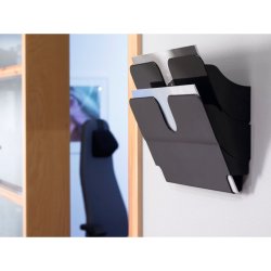 Durable Brochureholder A4 - Flexiplus 2 liggende sort