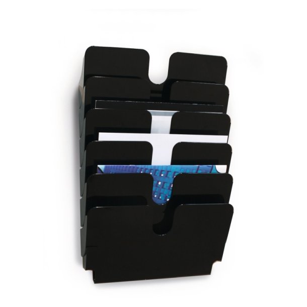 Durable Brochureholder A4 - Flexiplus 6 liggende sort