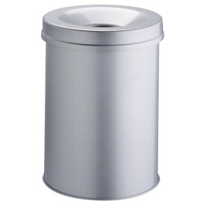 Durable 30 liter Safe selvslukkende papirkurv - gr� metal