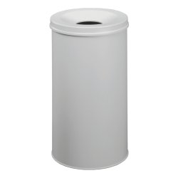 Durable 60 liter Safe selvslukkende papirkurv - gr metal