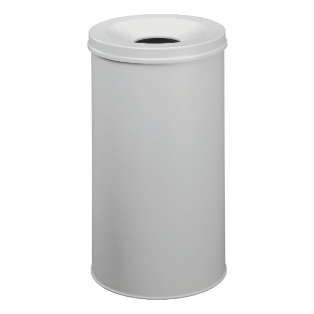 Durable 60 liter Safe selvslukkende papirkurv - gr metal