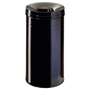 Durable 60 liter Safe+ selvslukkende papirkurv - sort metal