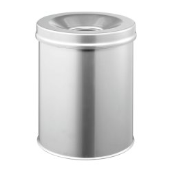 Durable 15 liter Safe selvslukkende papirkurv - slv metal