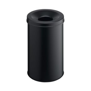 Durable 30 liter Safe selvslukkende papirkurv - sort metal