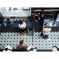 Durable 2x20 liter Sensor Bin - slv metal affaldsspand med sensor