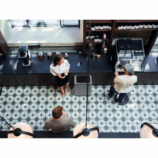 Durable 2x20 liter Sensor Bin - slv metal affaldsspand med sensor