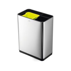 Durable 2x20 liter Sensor Bin - slv metal affaldsspand med sensor
