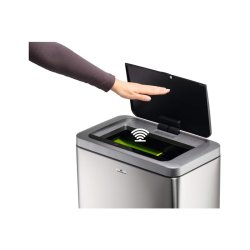 Durable 2x20 liter Sensor Bin - slv metal affaldsspand med sensor