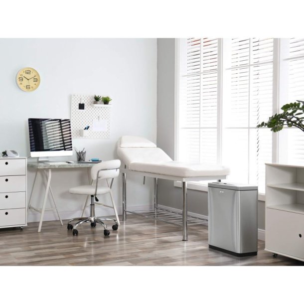 Durable 2x20 liter Sensor Bin - slv metal affaldsspand med sensor