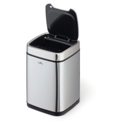 Durable 6 liter Sensor Bin - slv metal affaldsspand med sensor