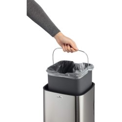 Durable 6 liter Sensor Bin - slv metal affaldsspand med sensor