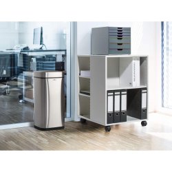 Durable 21 liter Sensor Bin - slv metal affaldsspand med sensor