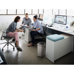 Durable 12 liter Sensor Bin - slv metal affaldsspand med sensor