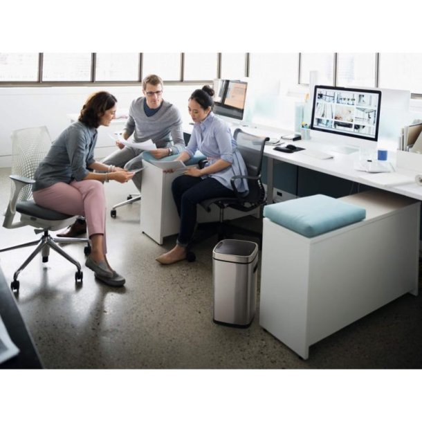 Durable 12 liter Sensor Bin - slv metal affaldsspand med sensor