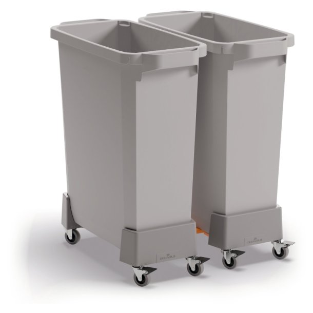 Durable vogn til Affaldsspand - 1 x 60 Liter - gr plast