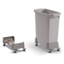 Durable vogn til Affaldsspand - 1 x 60 Liter - gr plast