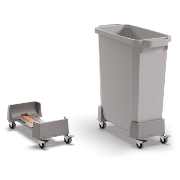 Durable vogn til Affaldsspand - 1 x 60 Liter - gr plast