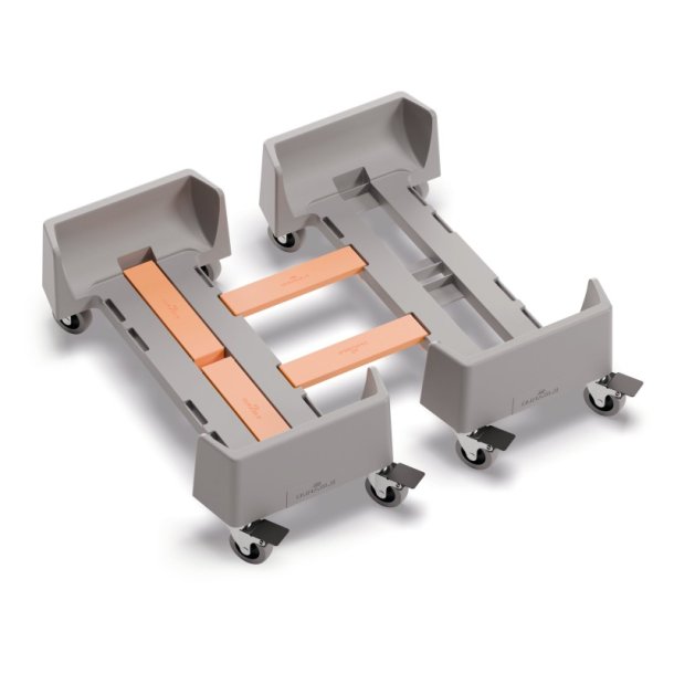 Durable vogn til Affaldsspand - 1 x 60 Liter - gr plast