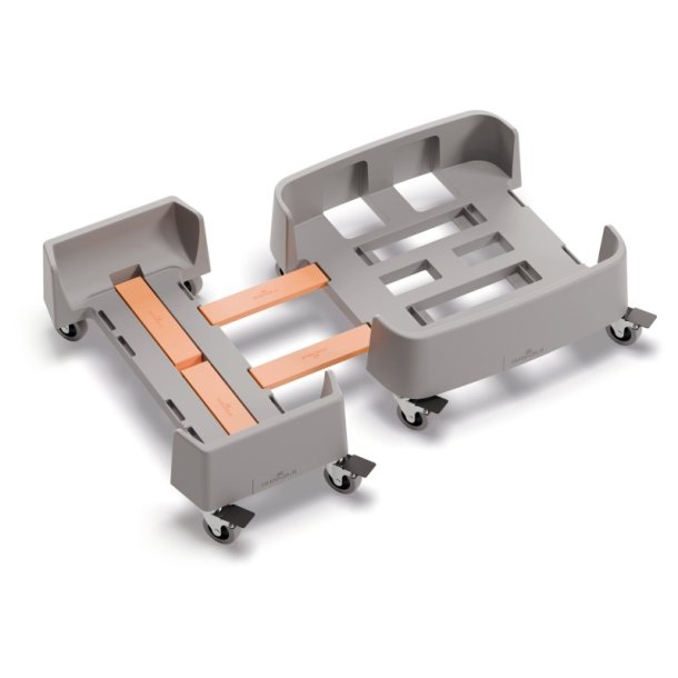 Durable vogn til Affaldsspand - 1 x 60 Liter - gr plast