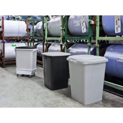 Durable Affaldsspand 90 Liter - hndtag - sort plast ECO