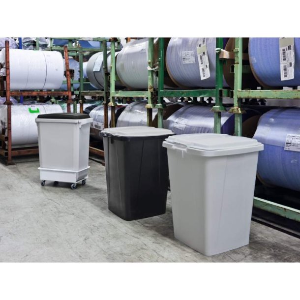 Durable Affaldsspand 90 Liter - hndtag - sort plast ECO