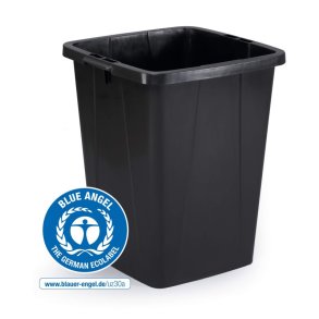 Durable Affaldsspand 90 Liter - hndtag - sort plast ECO
