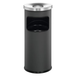 Durable affaldsspand med askebger - 17 liter - Safe gr metal
