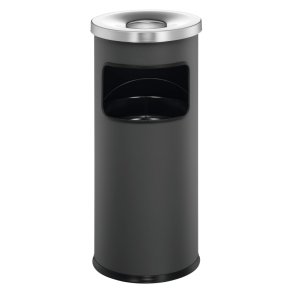 Durable affaldsspand med askeb�ger - 17 liter - Safe gr� metal