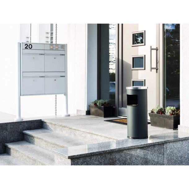 Durable affaldsspand med askebger - 17 liter - Safe gr metal