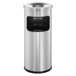 Durable affaldsspand med askebger - 17 liter - Safe slv metal