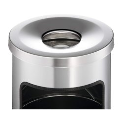 Durable affaldsspand med askebger - 17 liter - Safe slv metal