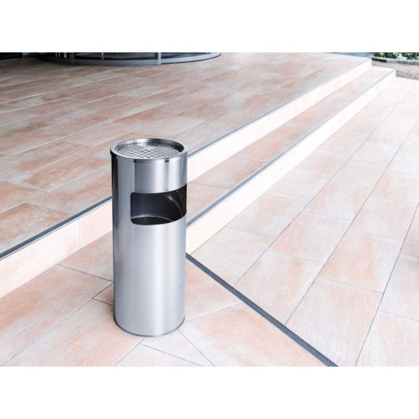 Durable affaldsspand med askebger - 17 liter - Rustfri stl