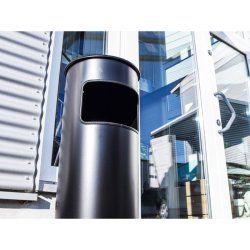 Durable affaldsspand med askebger - 17 liter - Safe sort metal