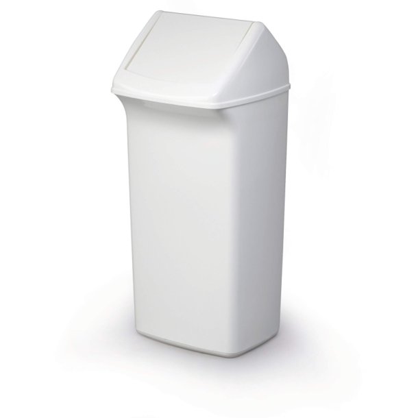 Durable Affaldsspand flip 40 Liter - vippelg - hvid plast