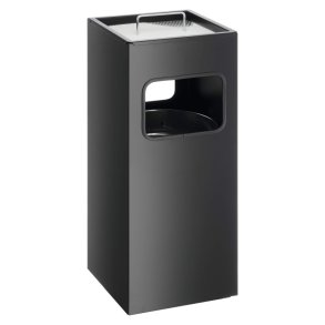 Durable affaldsspand med askeb�ger - 17 liter - sort metal