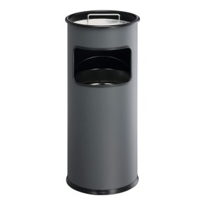 Durable affaldsspand med askeb�ger - 17 liter - gr� metal