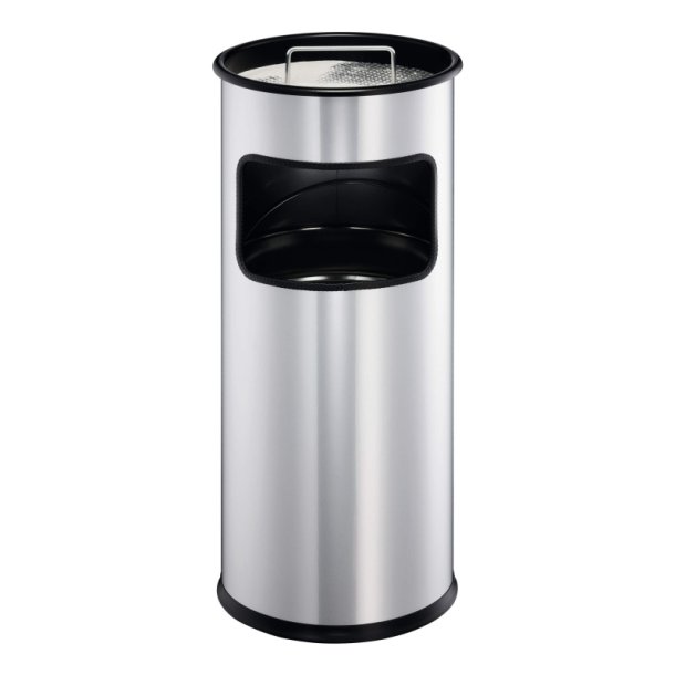 Durable affaldsspand med askebger - 17 liter - slv metal