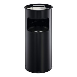 Durable affaldsspand med askebger - 17 liter - sort metal