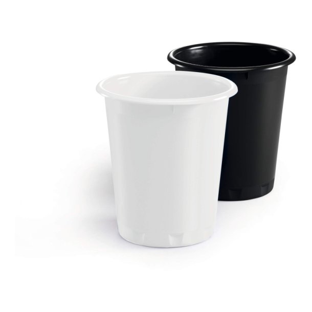 Durable 13 liter Basic papirkurv - hvid plast