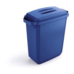 Durable Affaldsspand 60 Liter - hndtag - bl plast