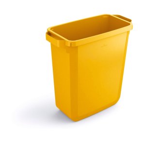 Durable Affaldsspand 60 Liter - hndtag - gul plast
