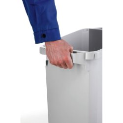 Durable Affaldsspand 60 Liter - hndtag - hvid plast
