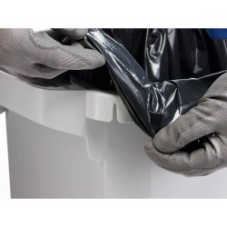 Durable Affaldsspand 60 Liter - hndtag - hvid plast