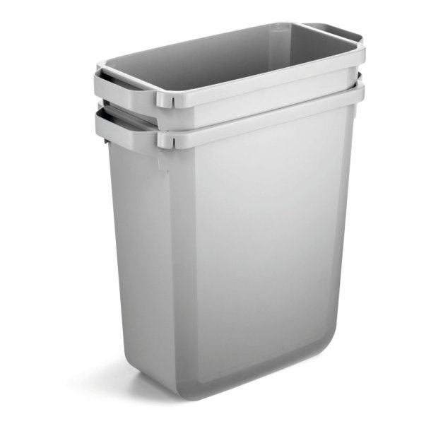 Durable Affaldsspand 60 Liter - hndtag - hvid plast