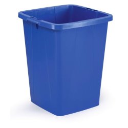 Durable Affaldsspand 90 Liter - hndtag - bl plast