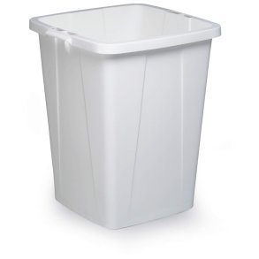 Durable Affaldsspand 90 Liter - hndtag - hvid plast